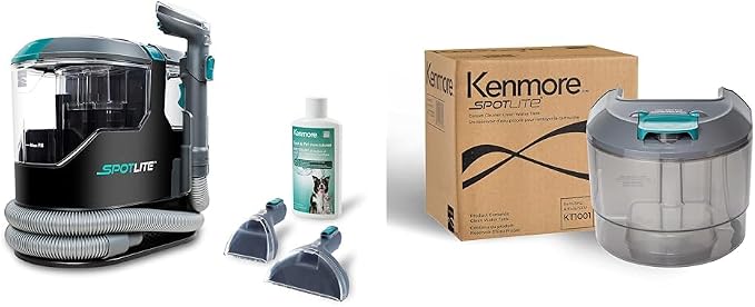 Kenmore KW2001 SpotLite Portable Carpet Spot Cleaner & Pet Stain Remover + Kenmore KT1001 Replacement Clean Water Tank