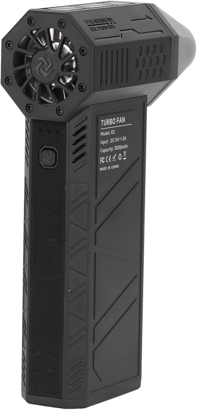 Compact Blower, 130000RPM Brushless Motor Electric Air Duster with 3 Gears Speed, 52m / s Wind Speed, Fast Charging for Home, Cars, Office Use