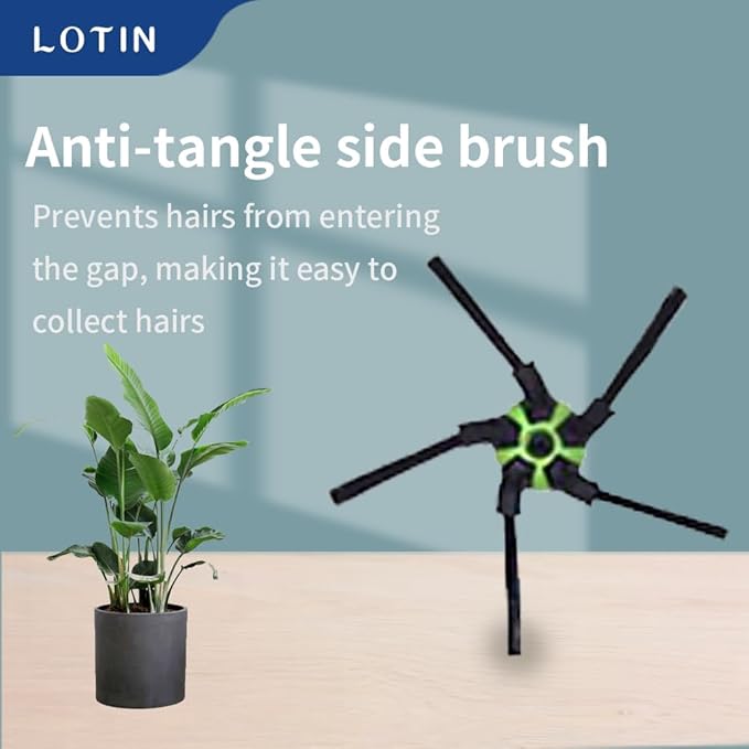 LOTIN Replacement Parts Kit Compatible with Roomba s9(9150),s9+(9550), Series Vacuum Cleaner.Pack of 2 Set of Multi-Surface Rubber Brushes,8 Side Brushes,8 Filters,10 Dust Bags,2 Tools