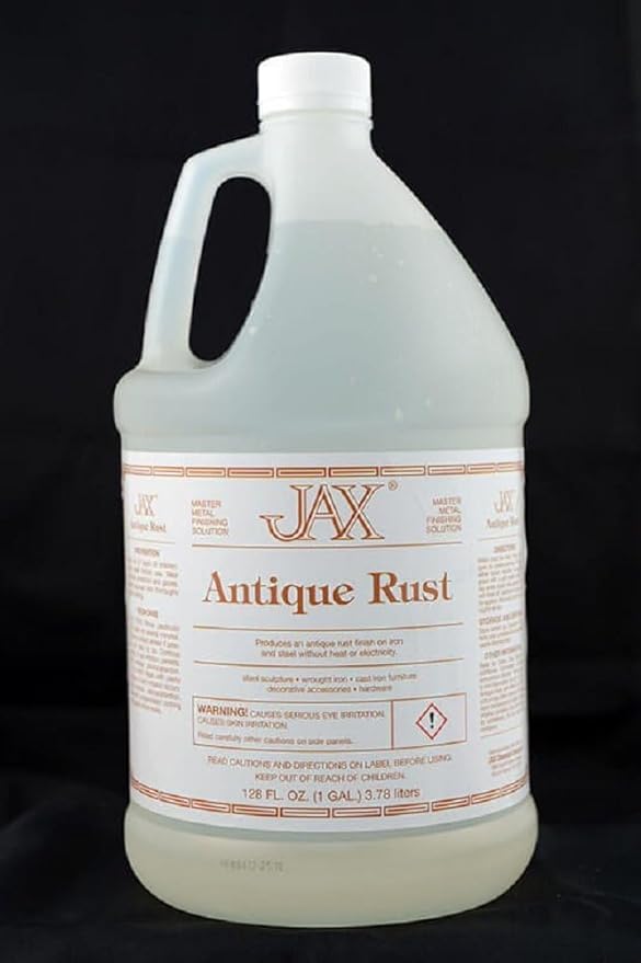 JAX Antique Rust - Metal Finishing Solution - Antique Finish without Heat or Electricity - Gallon