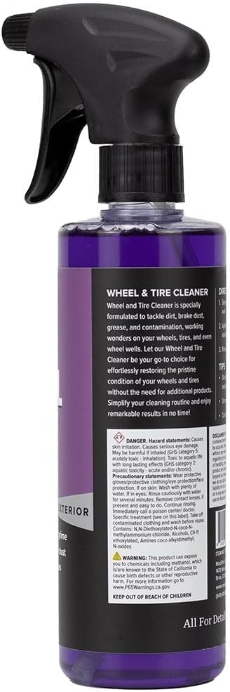 Maxshine 16oz Wheel & Tire Cleaner – Removes Dirt & Contaminants from Wheels, Tires & Brakes – Safe on All Rim Finishes – Ideal for Cars, Trucks & SUVs – Detailing Accessory