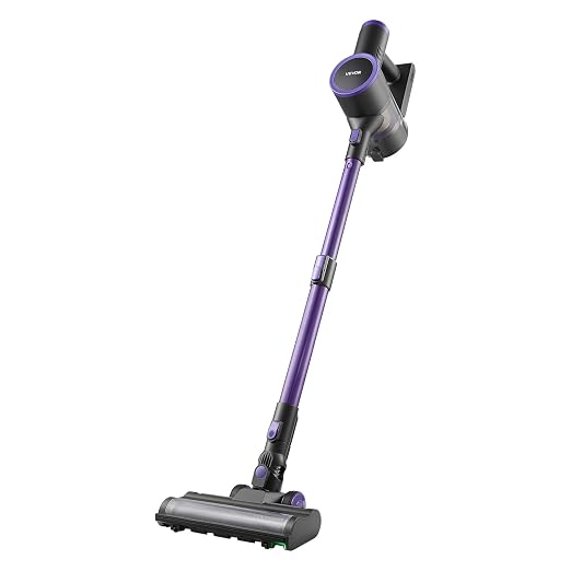 VEVOR Cordless Vacuum Cleaner, 25KPA Max Powerful Suction, Rechargeable Anti-Tangle Stick Vacuum with Dust Cup, Lightweight Handheld Vac with 35mins Runtime for Home, Carpet, Pet Hair, Hard Floor