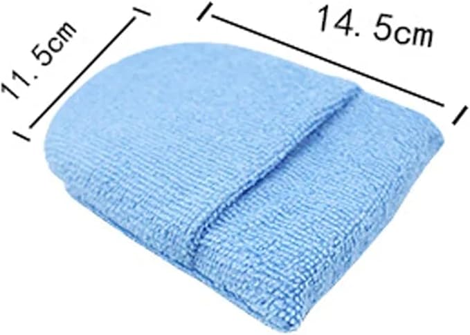 2/4pcs Soft Microfiber Car Waxing Applicator Mitts Polishing Sponge Finger Wax Foam Washing Pad Auto Detailing Cleaning Tools(Blue 4pcs)