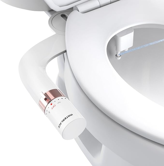 Bidet Attachment for Toilet Seat Sprayer - Non Electric Dual Nozzle with Cold Water - Self Cleaning Toilets Bathroom Spray for Butt Wash - Easy Slim Adjustable Pressure Control Rv Bidets Gifts