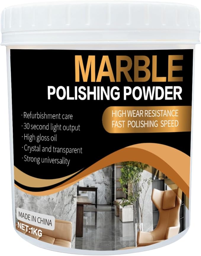 Marble Polishing Powder – for Granite, Marble & Stone Surfaces,Helps Restore Shine and Improve Surface Gloss – For Countertops, Floors & Walls – 2.2 LB(1 Piece)