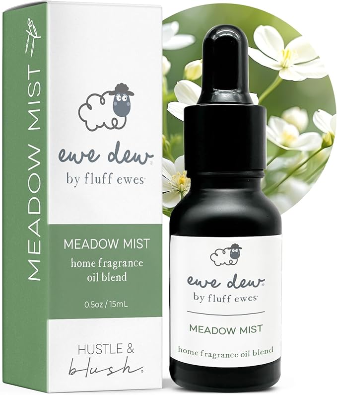 Hustle & Blush Essential Oil for Dryer Balls Bundle, 2 Pack 15ml Cottontail & Meadow Mist Natural Laundry Fragrance Oils Long-Lasting Fresh Scent for Diffusers, Candle Making, Multi-Use for Home & DIY