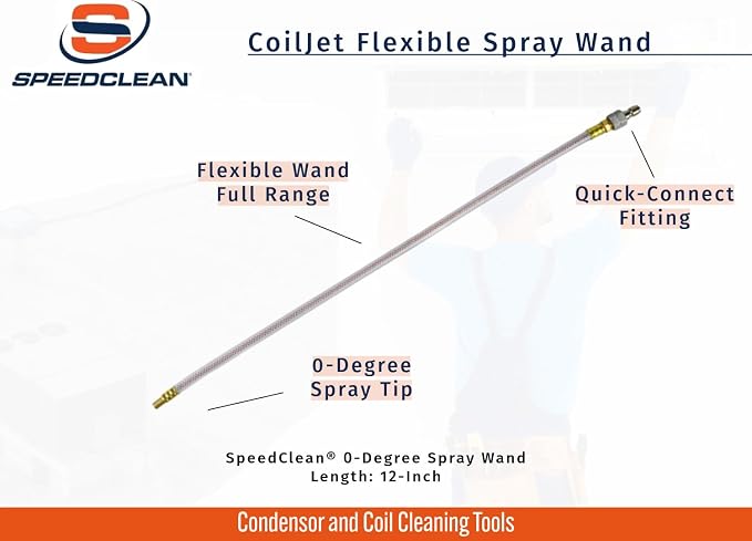 SpeedClean 12" Long 0-Degree Flex Spray Wand (8945-0-DEG-FW12)