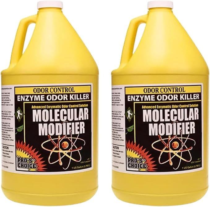 Pro’s Choice Molecular Modifier Odor Control, Professional Strength Carpet & Upholstery Stain Remover & Deodorizer,Advanced Enzyme-Based Formula for Deep Cleaning & Lasting Freshness, 1 Gallon, 2 Pack