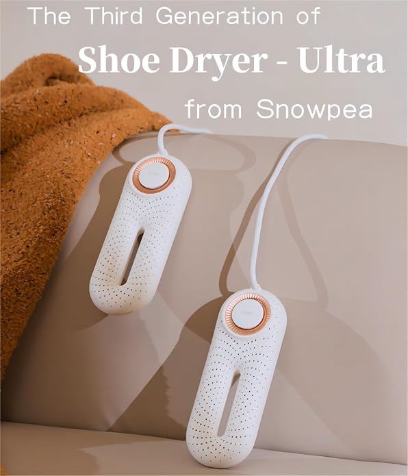 Snowpea Electric Shoe Dryer, Ski Boots Dryer, Shoe & Boot Warmer for Sweaty Sneakers Trainer Shoes with 3/6/9 Hours Timer