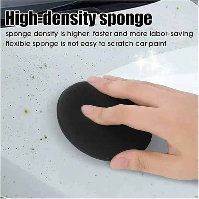 Car Wax Sponge Pads Scratch Free Applicator for Polishing(Black-1pcs)