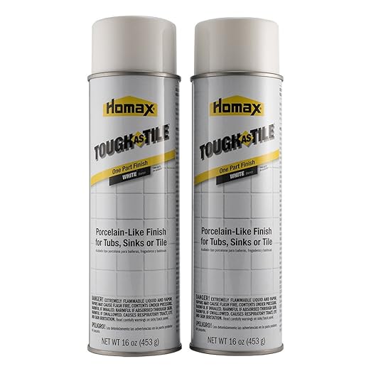 Homax 3157 Tough As Tile Epoxy Enamel Spray Paint, 32 Oz, White