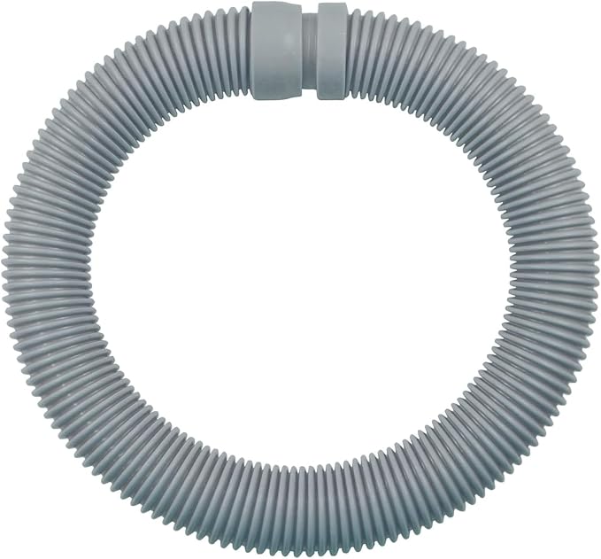 Poolvio Pool Vacuum Hose 2-Pack, Spare & Replacement, 40" Flexible Spiral-Wound Hose with 1.5" Male & Female Cuff Ends, Compatible with Most Inground Pool Automatic Cleaners, Gray