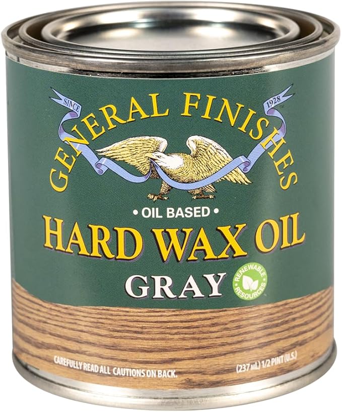General Finishes Hard Wax Oil, 1/2 Pint, Gray
