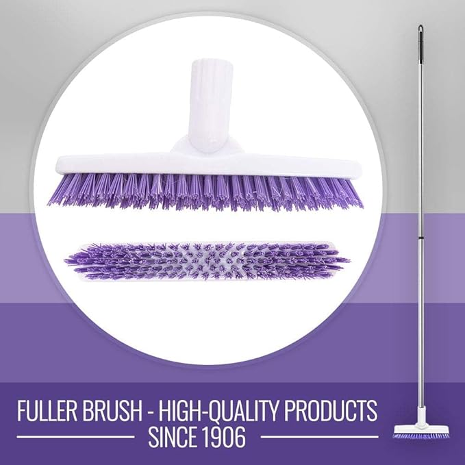 Fuller Brush Tile Grout E-Z Scrubber Complete– 9" V‑Trim Tile & Grout Brush – Deep Grime Cleaning Without Scratching – Perfect for Cleaning Hard to Reach Areas