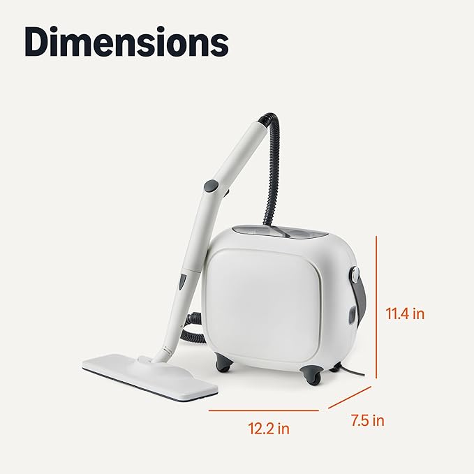 Amazon Basics Multipurpose Steam Cleaner for Home with 22 Accessories, Chemical-Free Cleaning, Powerful Steam, 51oz Tank, 1500W, White