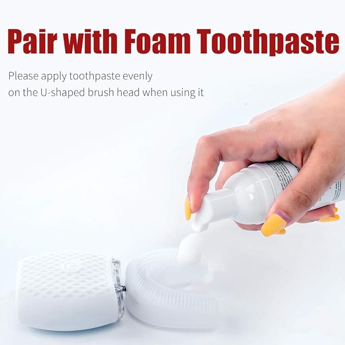 Ultrasonic Toothbrush for Adult Automatic Toothbrush 30'' Automatic Timer Wireless Charging Washable Travel Home Dual-use