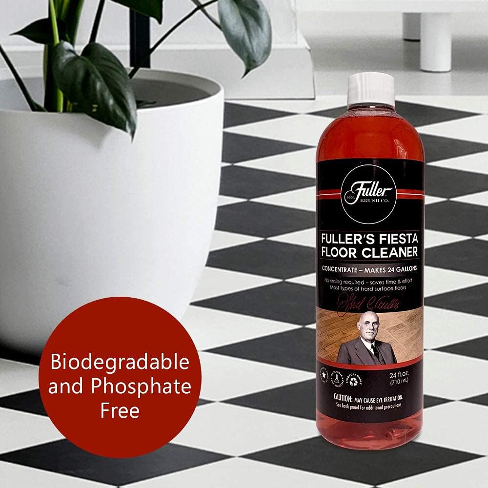 Fuller Brush Fiesta Floor Cleaner Liquid Concentrate - Multi-Surface & Industrial Cleaning For Hardwood, Laminate, Linoleum, Tile & Ceramic Floors, 24 Fl. Oz. Bottle (Pack of 6)