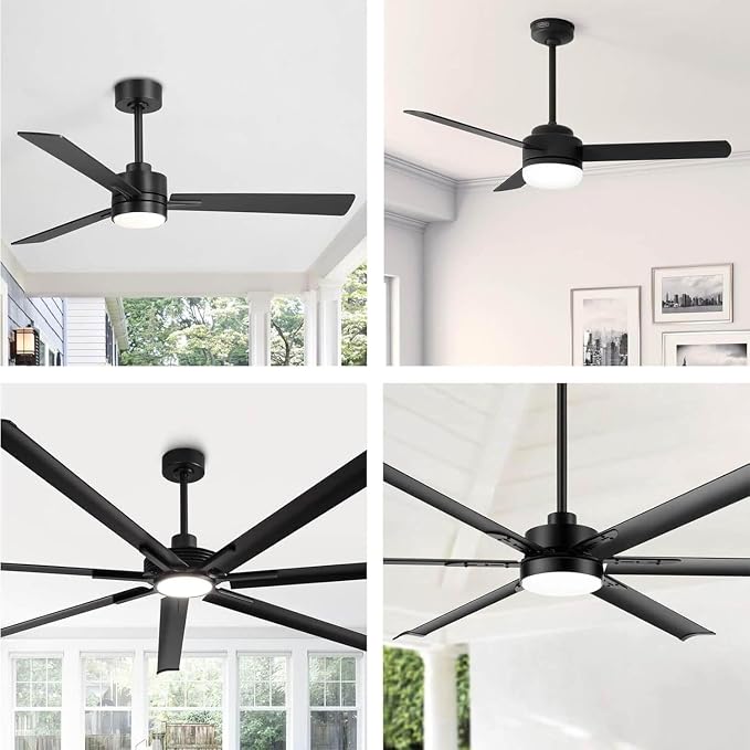 24 Inch Ceiling Fan Downrod, 1" Diameter Matte Black Ceiling Fan Extension Rod (No Threads),Universal Down Rods for Ceiling Fans,Easy Installation