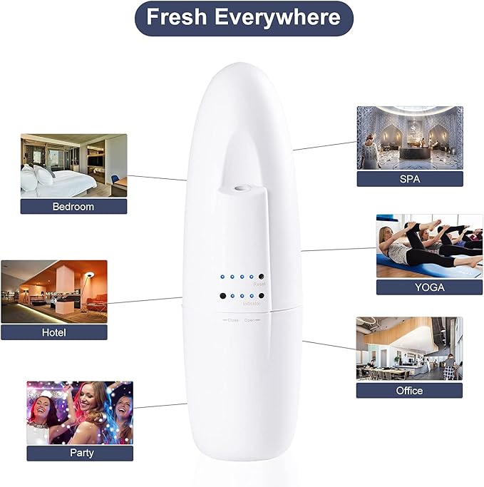 Di’Aroma Waterless Diffuser Plug in – Professional Nebulizing Essential Oil Diffuser for Home Fragrance – Up to 500 sq ft Scent Coverage – No Heat, No Water – Air Freshener for Home, Office & Spa
