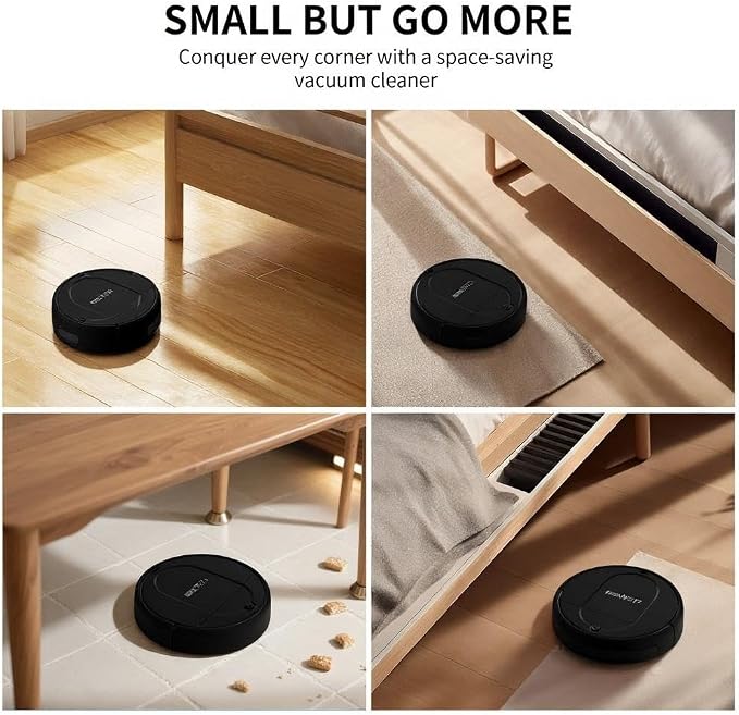 Robot Vacuum and Mop Combo, Robot Vacuum Cleaner,3-in-1 Robot Vacuum, Low Noise, Slim Design, Anti-Tangle, Advanced Obstacle Avoidance, Perfect for pet Hair, Carpets and Hard Floors