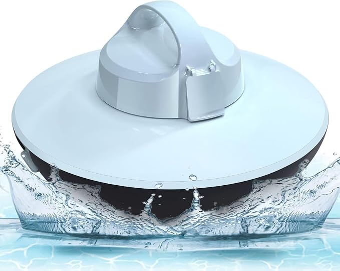 Cordless Pool Vacuum: 90 Mins Runtime, UFO Powerful Suction Robotic Cleaner for Above Ground Pools, Self-Parking