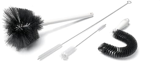 SPARTA 4015300 Polyester Curved Brush, Coffee Decanter Brush With Soft Bristles For Commercial Kitchens, 10 Inches, Black, (Pack of 12)