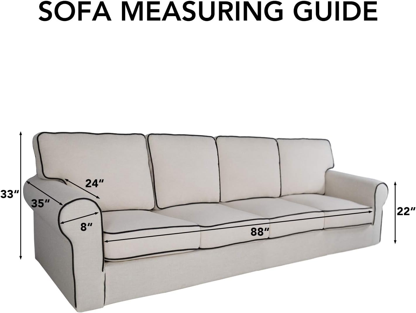 PureFit Reversible Quilted Sofa Cover, Water Resistant Slipcover Furniture Protector, Washable Couch Cover with Non Slip and Elastic Straps for Kids, Dogs, Pets (XX Large, Gray/Light Gray)