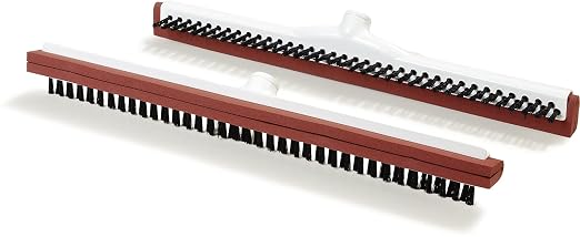 Carlisle FoodService Products Floor Squeegee Head with Scrub Bristles, 18", Red