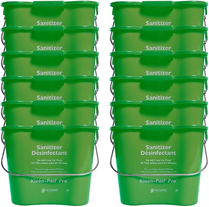 Kleen-Pail 1 1/2 gal Curved Rectangular Bucket, Green, Polypropylene KPP196GN - 1 Each