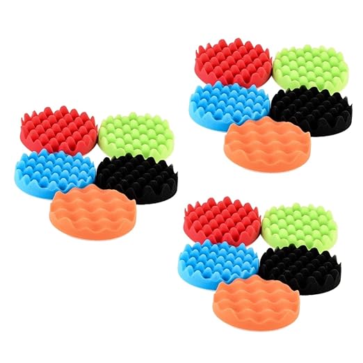 15pcs Professional Car Polishing Pads Wool Pads Grip Plate for Detailing