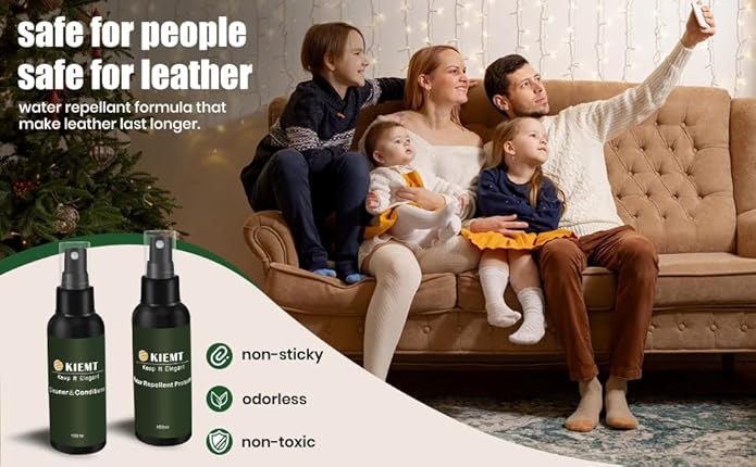 KIEMT Premium Suede and Nubuck Care kit,Leather Cleaner and Conditioner,Suede Protector Spray,Double Face Leather,Suede Cleaner for Shoes,Couch,Boot,Furniture