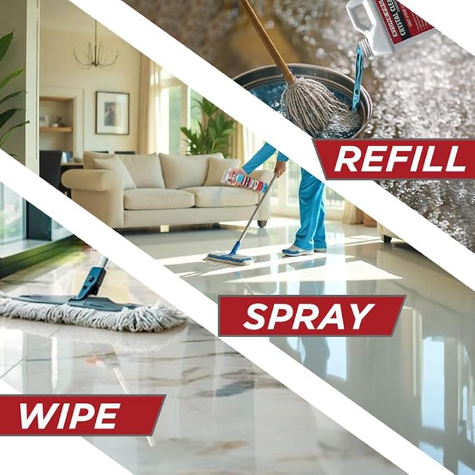 Stone Pro Crystal Clean - Surface Cleaner & Sealer, Concentrate 128 oz Gallon