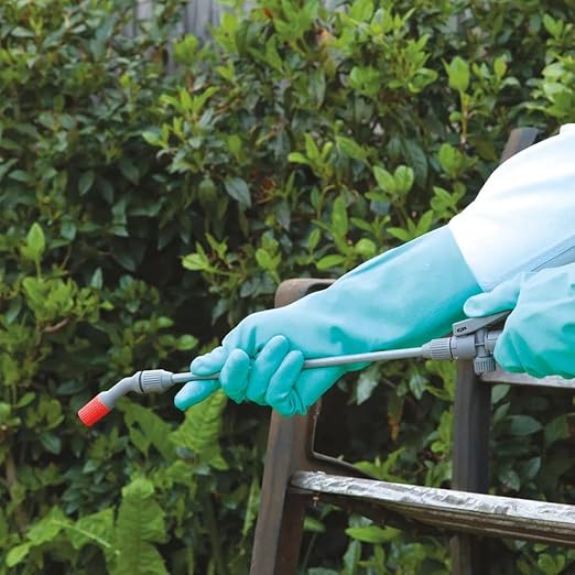 SHOWA 730 Chemical Resistant Gloves, 15-mil Nitrile with Cotton Flock Liner, 13-inch Extended Gauntlet, Bisque Grip, CE Cat III & Food Safe, Green, Large, 12-Pack