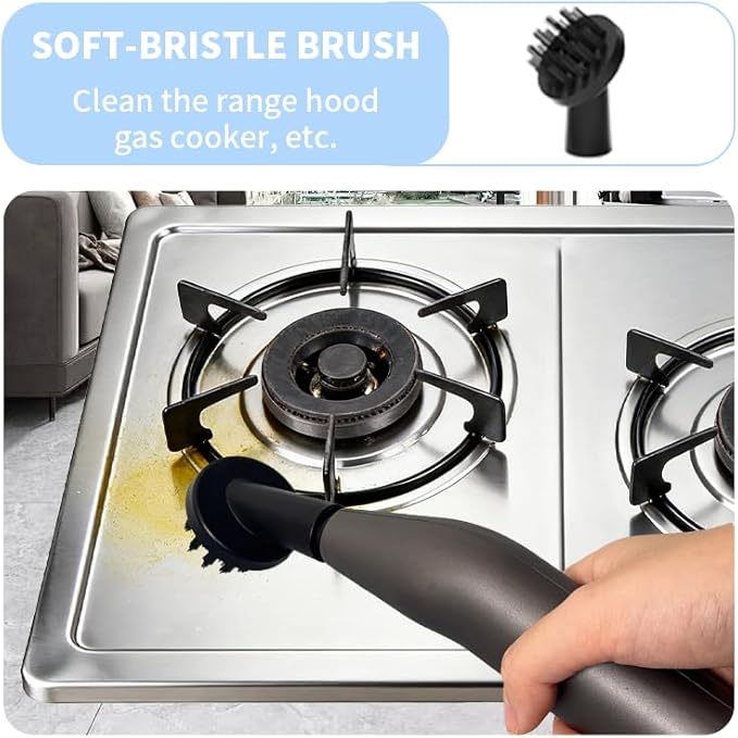 Handheld Steam Cleaner for Home, Pressurized Portable Handheld & Mop 2-in-1 Steamer for Cleaning with 10 pcs Accessories for Multi-Surface Cleaning, Floors, Tiles, Grout, Kitchen, Bathroom, Couch