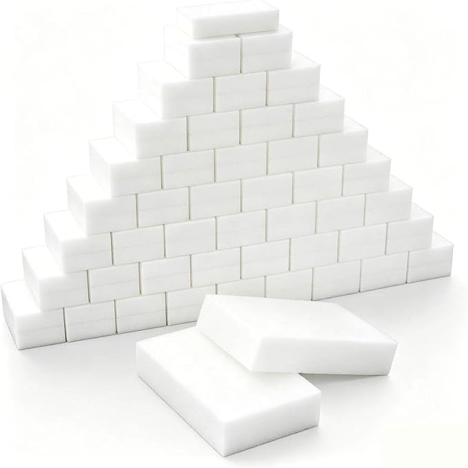 Magic Sponge 100 Pack Bulk - Commercial Cleaning Sponge for Schools, Hospitals, Institutions - Heavy Melamine Sponge Bulk Purchase