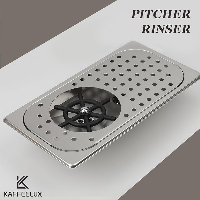 Pitcher Washer, Espresso Washer, Drainage and Drip Tray Stainless Steel Bar Glass Washer is The Sink, and The Cup Spray Washer is The Home Kitchen Hotel Cafe Restaurant (Silvery)