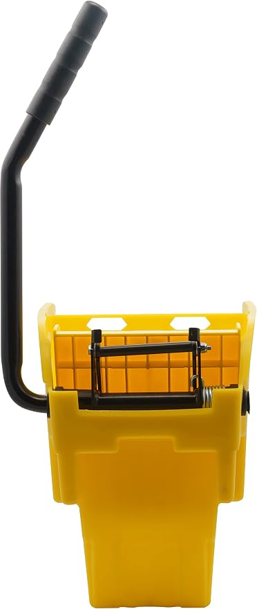 Carlisle FoodService Products Omnifit Mop Bucket with Wringer for Floor Cleaning, Restaurants, Office, And Janitorial Use, Polypropylene, 35 Quarts, Yellow