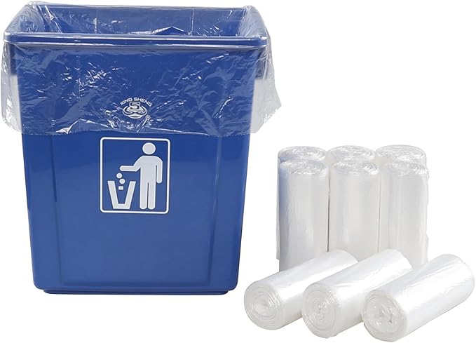 Farmoon 13 Gallon Kitchen Garbage Bag, Clear Trash Can Liner Bags, 9 Rolls/225 Bags