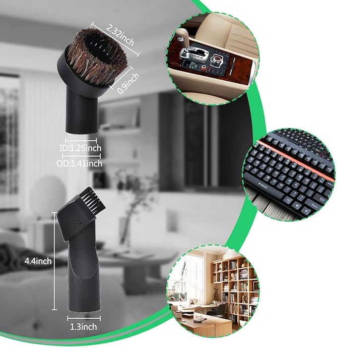 9 Pack Vacuum Attachments for Shop Vac Accessories, 1-1/4" Vacuum Cleaners Accessories, Universal Vacuum Hose Adapters