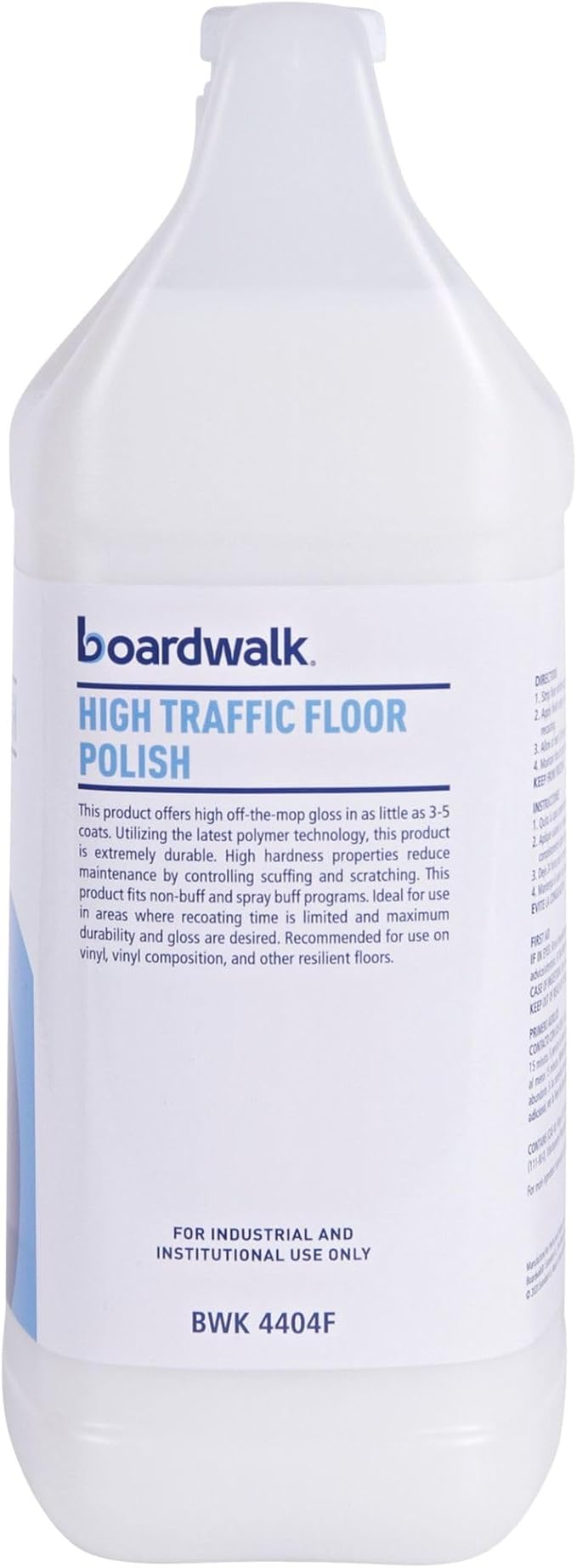 Boardwalk High Traffic Floor Polish, 1 gal Bottle, 4/Carton