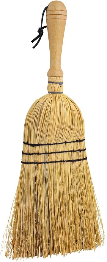 Redecker Sorghum Straw Hand Brush with Oiled Beechwood Handle, 17-Inches