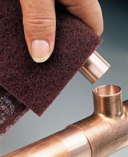 3M Scotch-Brite 7447 General Purpose Hand Pads, Very Fine Grade, 6” x 9” Maroon Abrasive Pads (Aluminum Oxide, Pack of 20)