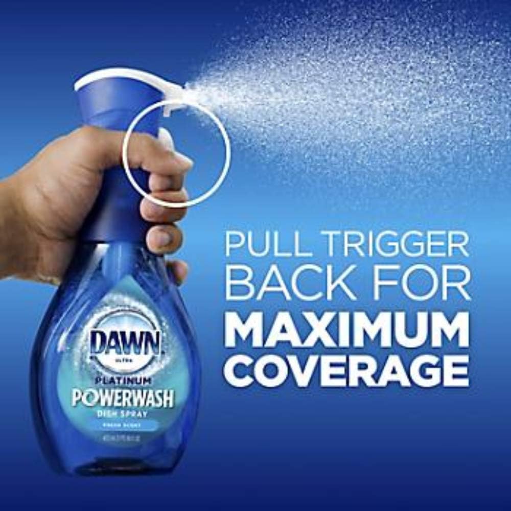 Dawn Platinum Powerwash Dish Spray Soap, Fresh Scent Refill- 16oz