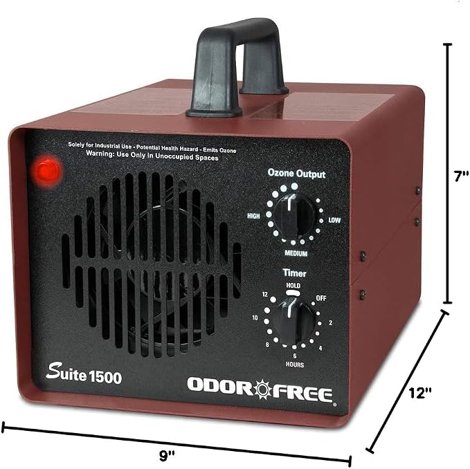 OdorFree Suite 1500 Ozone Machine Odor Removal for Eliminating Smells from Small Apartments, Hotels, Vehicles and Boats - Ozone Generator