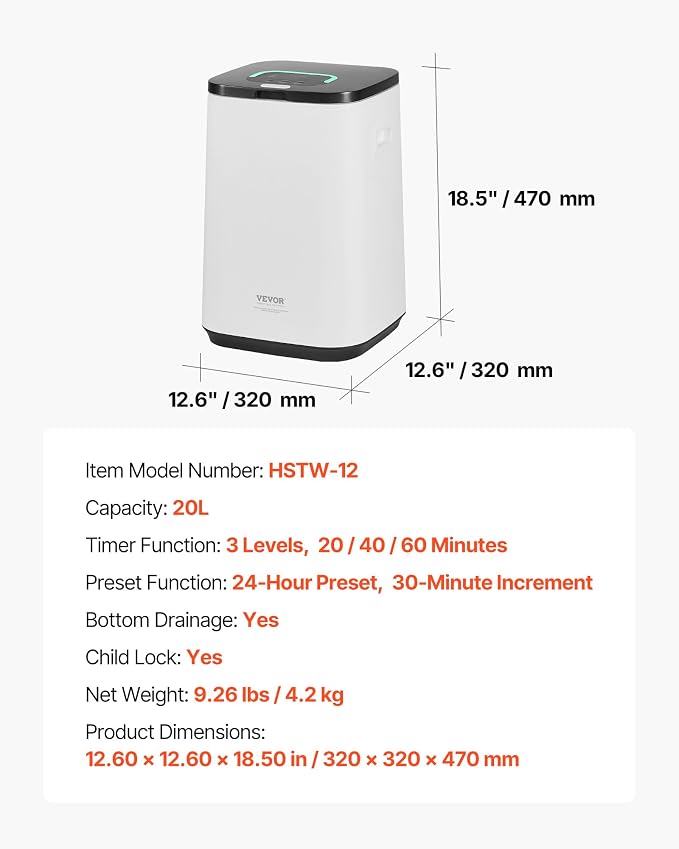 VEVOR Towel Warmers for Bathroom, Towel Warmer Bucket with Child Lock & High-Temp Indicator & 24H Delay Timer & Auto Shut Off Fits up to 4 Oversized Towels, Blankets, Clothes, Bathrobes and More