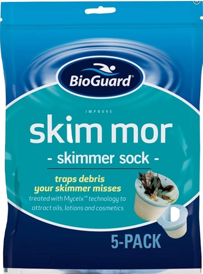 BioGuard Skim Mor, 1 Pack, Treated with Myclex Technology, Catches Debris Your Skimmer Misses, Enhances Filter Efficiency
