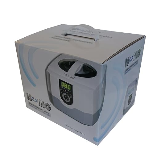 iSonic P4800 Commercial Ultrasonic Cleaner, 1.5Qt/1.4L, White/Gray Color, Plastic Basket, 110V