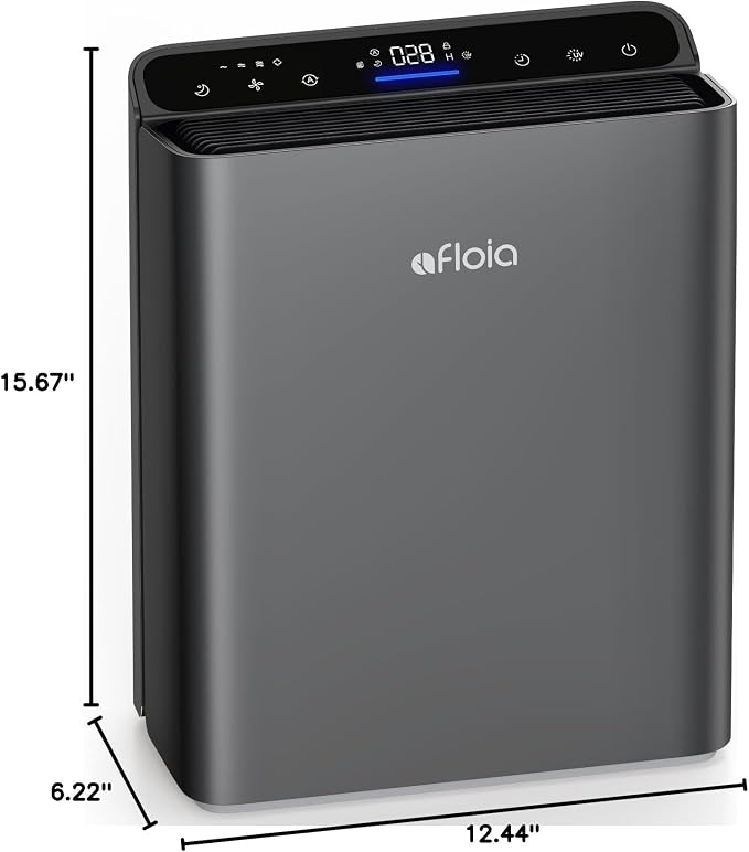Afloia Air Purifier for Large Rooms Up to 2,000 Sq. Ft. with PM2.5 Display | Smart Auto Mode, 3-Stage Filter, Ideal for Bedrooms, Helps Capture Pet Dander, Pollen, Dust, And Smoke