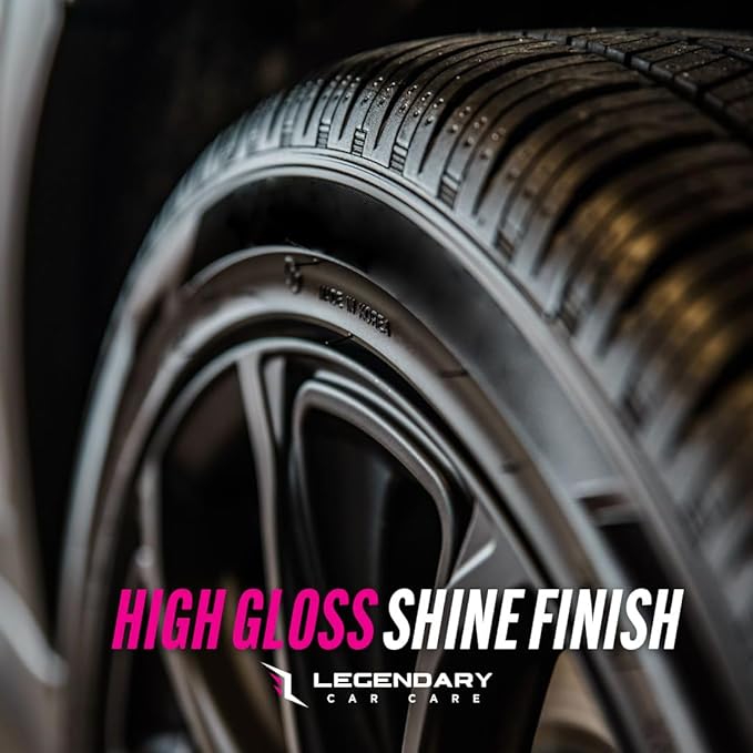 Legendary Gloss Dressing 16oz - Tire Shine Spray & Plastic Restorer – Water Based Tire Shine & Non-Greasy Interior/Exterior Detailing Spray - Trim, Rubber, Vinyl & Plastic Restorer for Cars