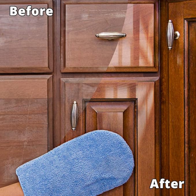 Rejuvenate All Floors Restorer and Polish Fills in Scratches Protects & Restores Shine No Sanding Required (128 oz) and Rejuvenate Cabinet And Furniture Restorer Fills In Scratches, Shines And Protects Indoor Cabinets And Furniture, 16 Ounces